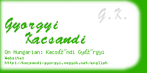 gyorgyi kacsandi business card